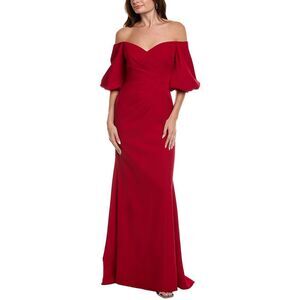 Rene Ruiz Womens Bishop Sleeve Gown, Red